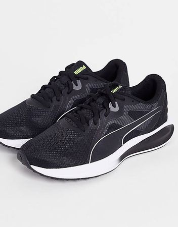 Puma Twitch Runner sneakers in black and white | ASOS