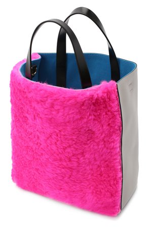 Женская фуксия сумка-шопер museo soft MARNI — купить за 105500 руб. в интернет-магазине ЦУМ, арт. SHMP0018Q4/P3622