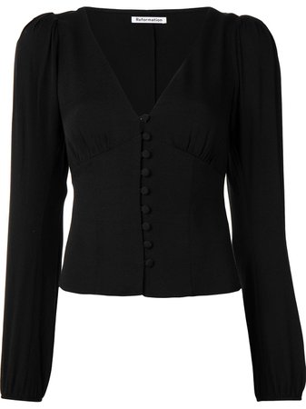 Shop Reformation V-neck long-sleeved blouse with Express Delivery - FARFETCH