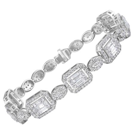 Emilio Jewelry 6.07 Carat Fancy Diamond Bracelet For Sale at 1stDibs