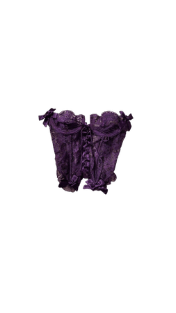 Purple Lace Strapless Corset Top