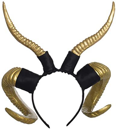 gold horns headband 1