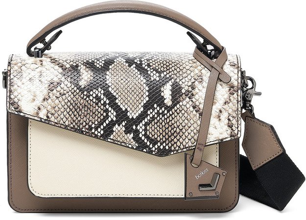 Cobble Hill Snake Embossed & Colorblock Leather Crossbody Bag
