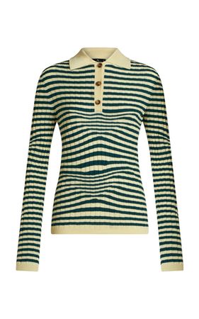 Striped Knit Wool Polo Sweater By Etro | Moda Operandi