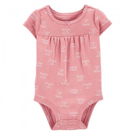 Carters - Print Single Bodysuit - Pink - Bodysuits - Baby Clothes (0-2) - Clothes
