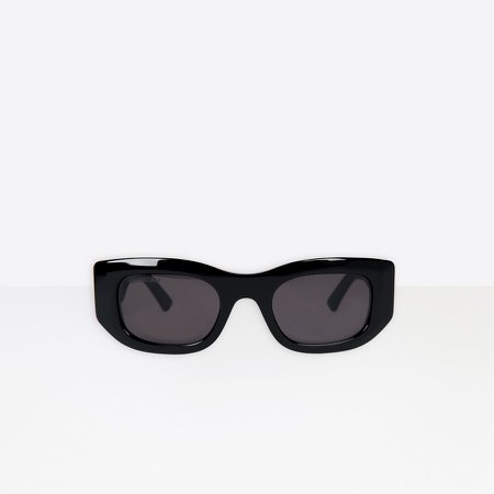 Blow Rectangle Sunglasses Black | Balenciaga