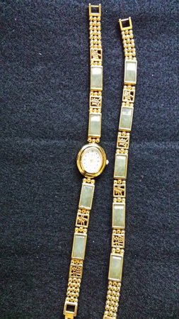 Green Jade and Bracelet Set Watch - Tradesy