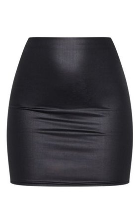 Black Leather Look Mini Skirt | Skirts | PrettyLittleThing