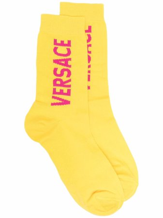 Versace intarsia logo socks - FARFETCH