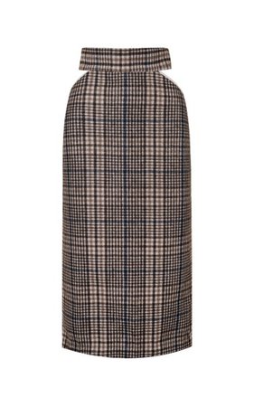 El Tiempo Entre Costuras Cutout Checkered Midi Skirt By Johanna Ortiz | Moda Operandi