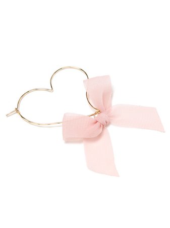 Metal Heart Ribbon Earrings GL (Accessory / Pierce) | Mail Order of BUBBLES (Bubbles) | Fashion Walker