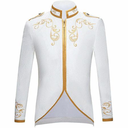 white and gold jacket