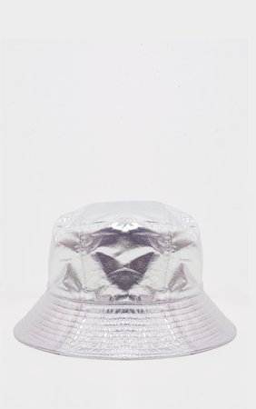 Silver Metallic Bucket Hat | Accessories | PrettyLittleThing
