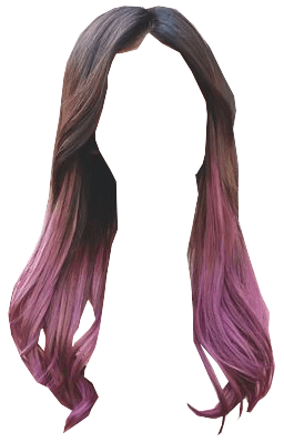 brown and pink/purple hair