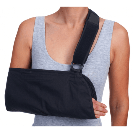dislocated arm in a sling