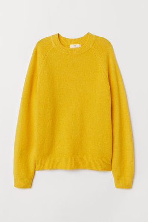 Fine-knit jumper - Yellow - Ladies | H&M GB