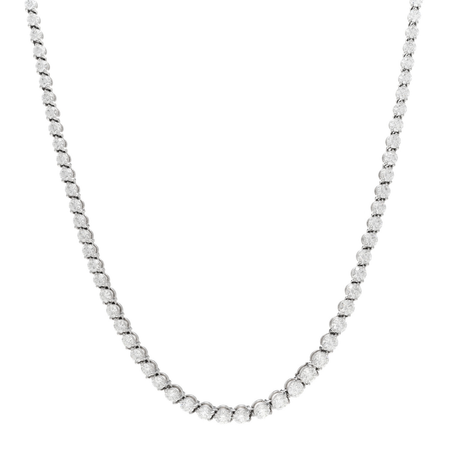TIFFANY Platinum Diamond Victoria Graduated Line Necklace $45,040