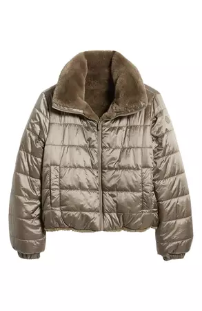 Save The Duck Jeon Water Repellent Reversible Faux Fur Jacket | Nordstrom