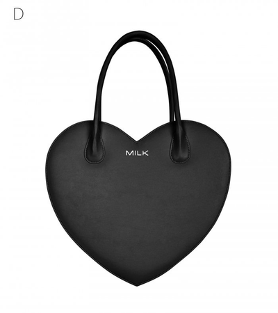 milk heart bag in black