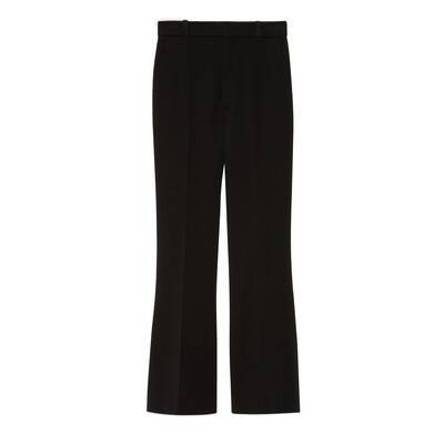 Black Wool / Polyester Blend Flare Pant | GUCCI® US