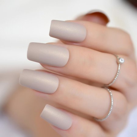 24pcs-nude-color-nail-kit-simple-design-frosted.jpg (1000×1000)