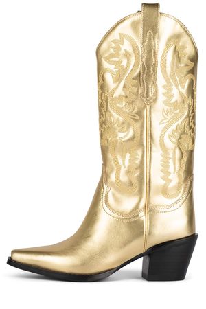 jeffrey campbell gold cowboy boots