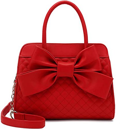Amazon.com: SCARLETON Handbags for Women Purses Hobo Tote Bag Crossbody Bag Faux Leather Bow Quilted Shoulder Bag, H104810N - Red : Clothing, Shoes & Jewelry