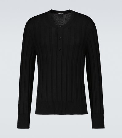 Tom Ford, cashmere and silk Henley sweater