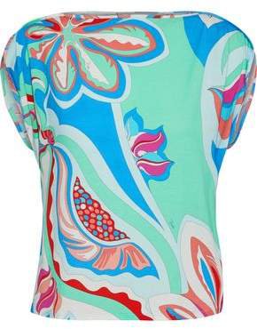 Printed Stretch-jersey Top