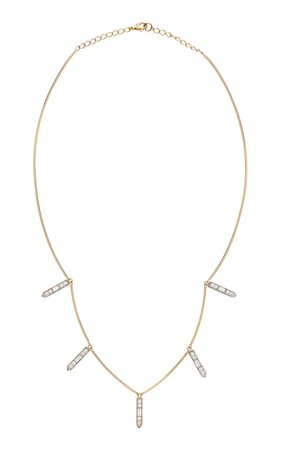Ashley Zhang Fringe 14K Gold Diamond Necklace