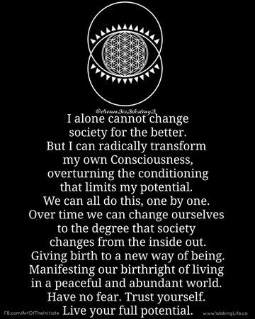 i alone cannot change society for the better