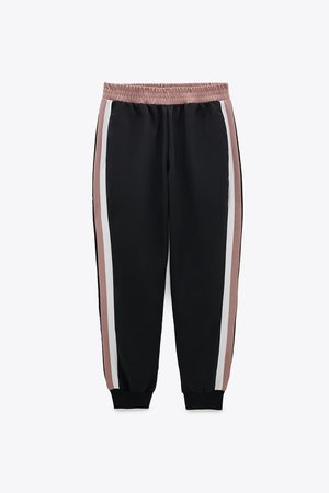 JOGGING TROUSERS WITH SIDE STRIPES | ZARA Thailand