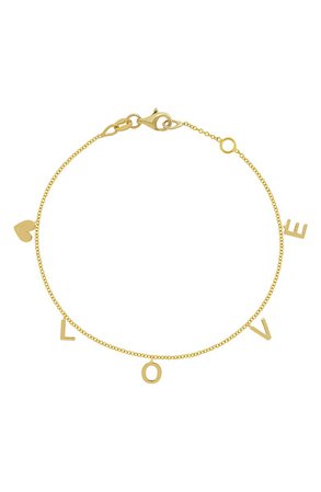 Bony Levy 14K Gold Personalized Charm Bracelet | Nordstrom
