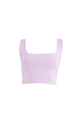 Lilac Basic Jersey Square Neck Crop Vest | PrettyLittleThing USA