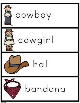 Cowboy and Western Words by Renee Dooly | Teachers Pay Teachers
