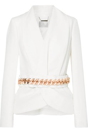 Ralph & Russo | Embellished silk-crepe wrap blazer | NET-A-PORTER.COM