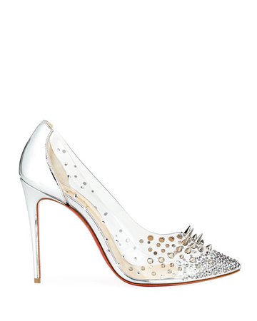 Christian Louboutin Grotika Spiked Red Sole Pumps | Neiman Marcus