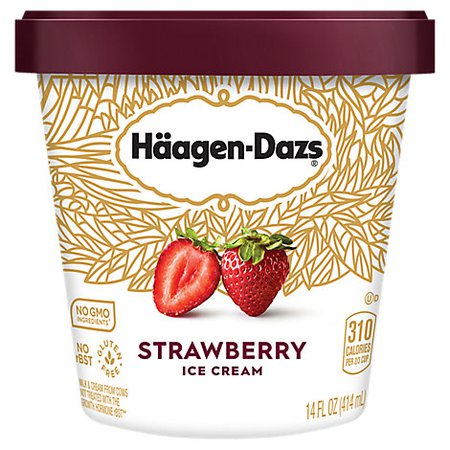 Haagen-Dazs Ice Cream Strawbe - Online Groceries | Randalls
