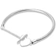 Amazon.com: KUNSIR 925 Sterling Silver Snake Chain Bracelet for Pandora European Bracelets Charms Bead: Clothing, Shoes & Jewelry