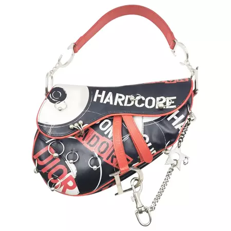 Christian Dior by John Galliano Hardcore Piercing Punk Star Saddle Bag Vintage For Sale at 1stDibs