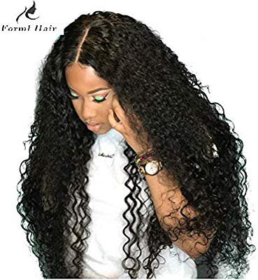 Amazon.com : Curly Human Hair Lace Front Wigs 130% Density Brazilian Deep Curly Wig with Baby for Black Women (12 inch, NC 130% Lace Front) : Beauty