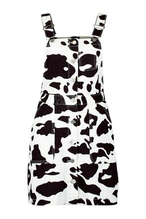 Tahlia Cow Print Pinafore Dress