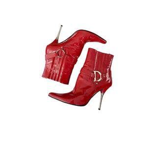 Dior Red Logo Hardware Heeled Boots – Treasures of NYC