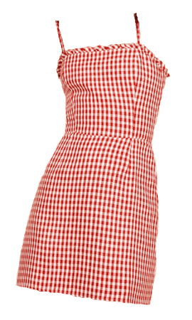 red checker dress