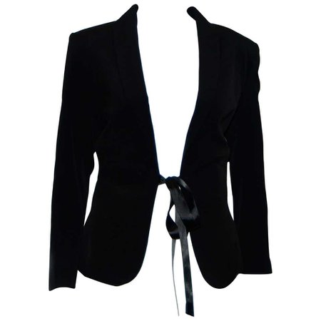 Jean Paul Gaultier Very Art Deco Cut Out Black Jacket For Sale at 1stdibs