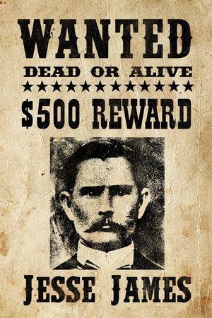 Jesse James Wanted Advertisement Print Poster Posters at AllPosters.com