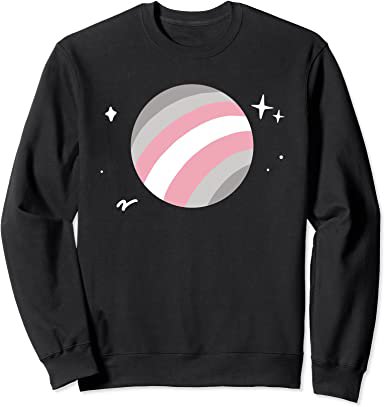 Amazon.com: Demigirl Planet LGBTQ Pride Flag Aesthetic Space Non-Binary Sweatshirt: Clothing