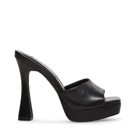 JESSICA Black Leather Platform Heel | Women's Heels – Steve Madden