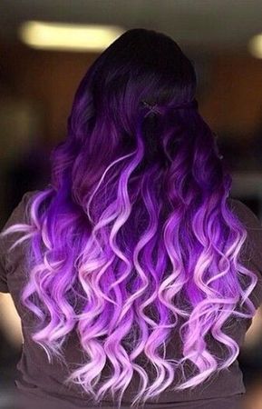 Curly Purple Ombre
