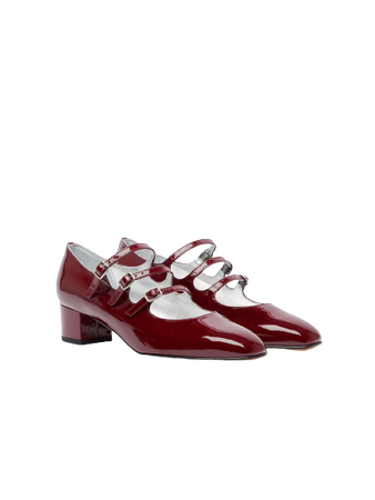 Carel - KINA Mary Janes in Burgundy patent leather